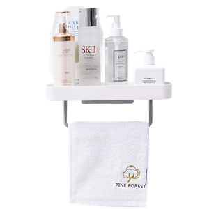 Rack de armazenamento com porta-toalha