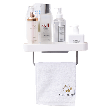 Rack de armazenamento com porta-toalha