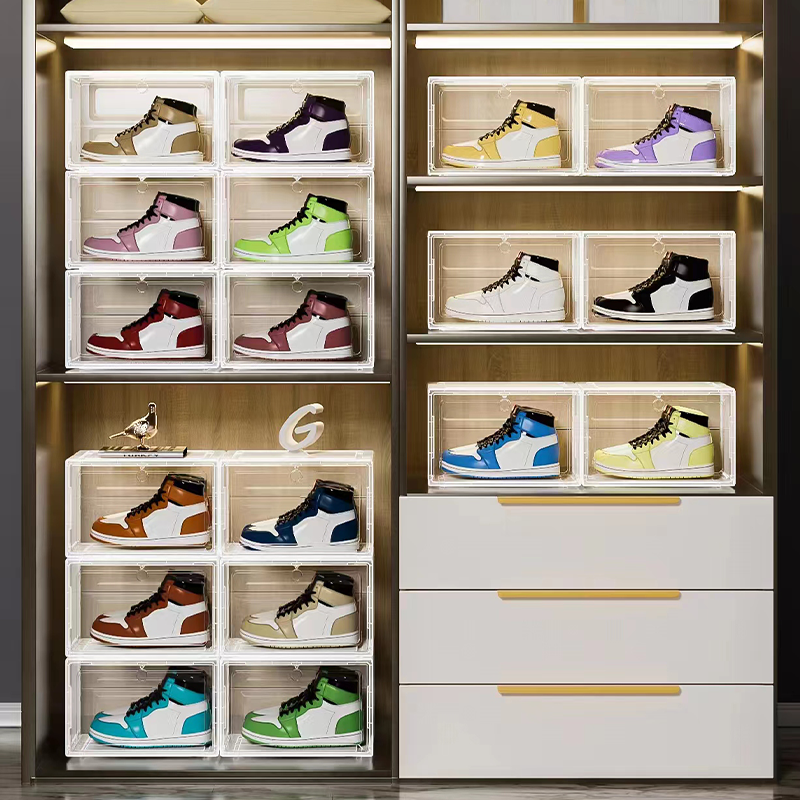 Caixa de sapato aberta lateral