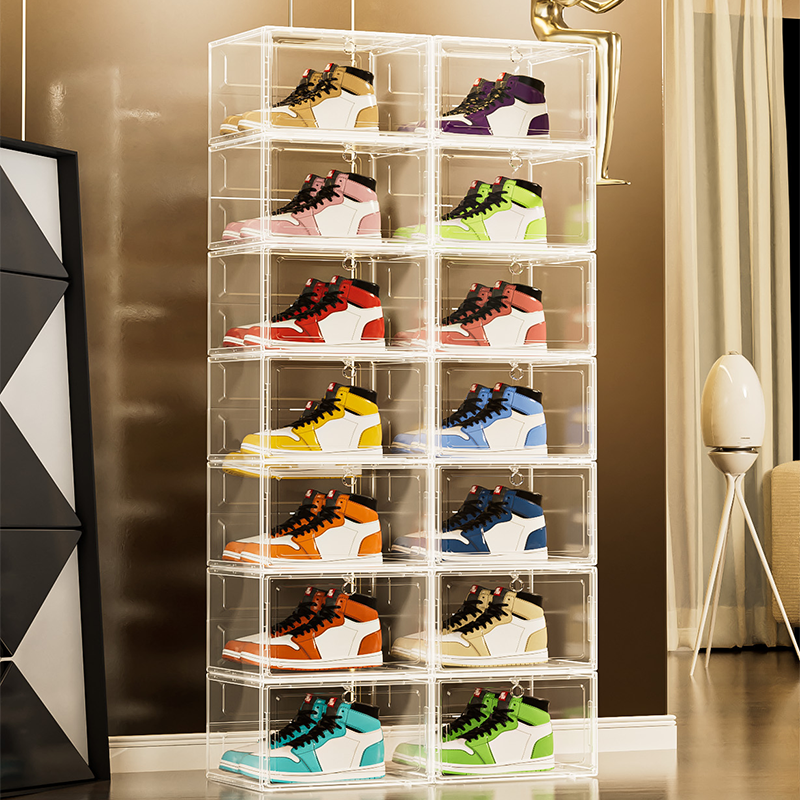 Caixa de sapato aberta lateral