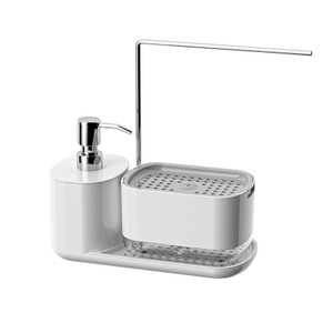 Dispensador de sabonete líquido com porta panos
