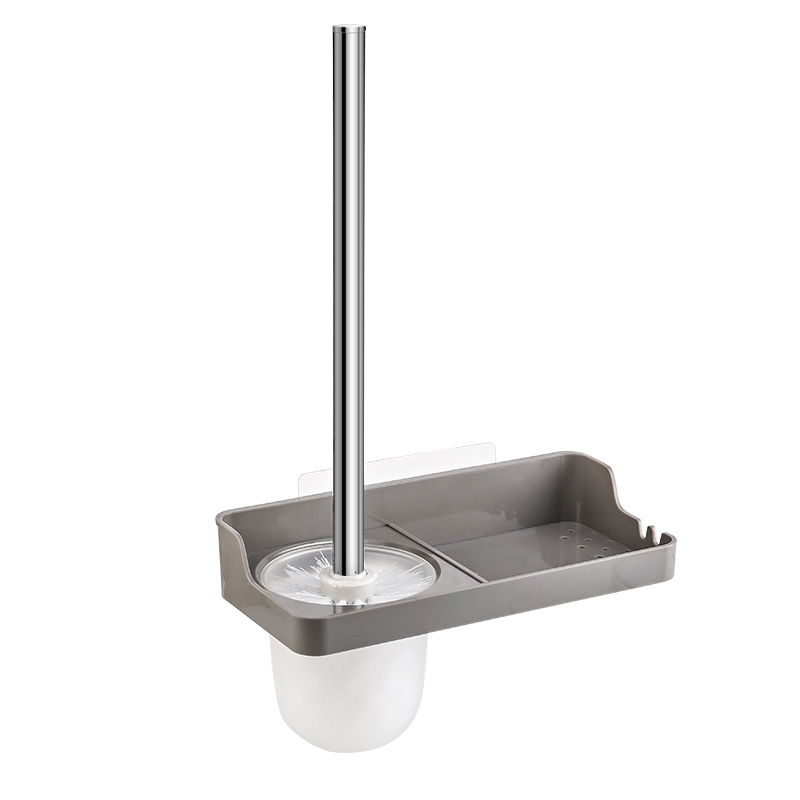 Escova sanitária montada na parede com rack de armazenamento