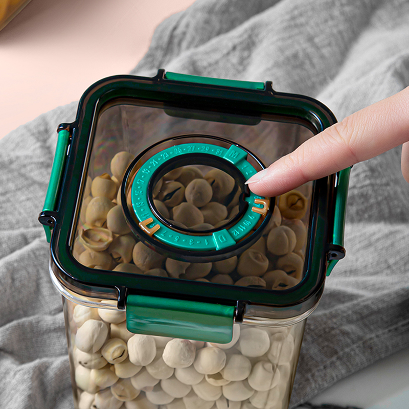 Recipientes de armazenamento de grãos de plástico para organizadores de cozinha