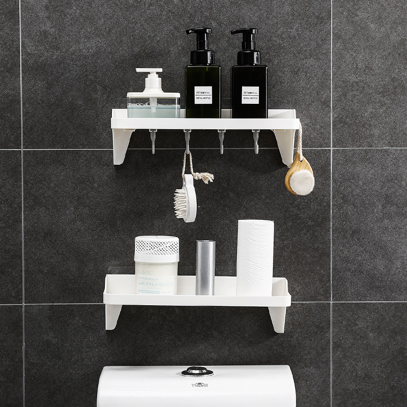 Rack de armazenamento montado na parede com ganchos