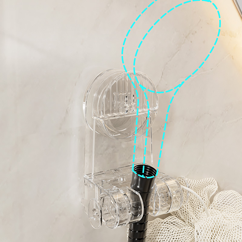 Atacado All-Claer multifuncional suporte de cabeça de chuveiro de banheiro poderosa ventosa rack de armazenamento OEM ODM caixa de embalagem