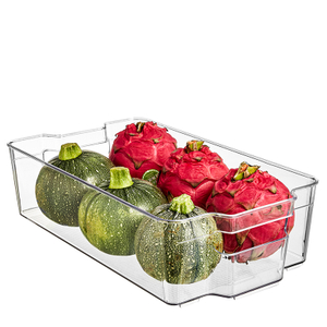 Conjunto organizador de geladeira transparente