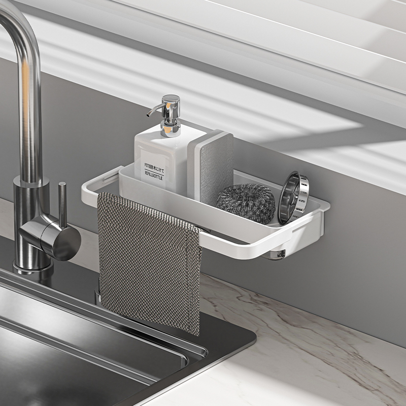 Rack de armazenamento montado na parede com bandeja de drenagem