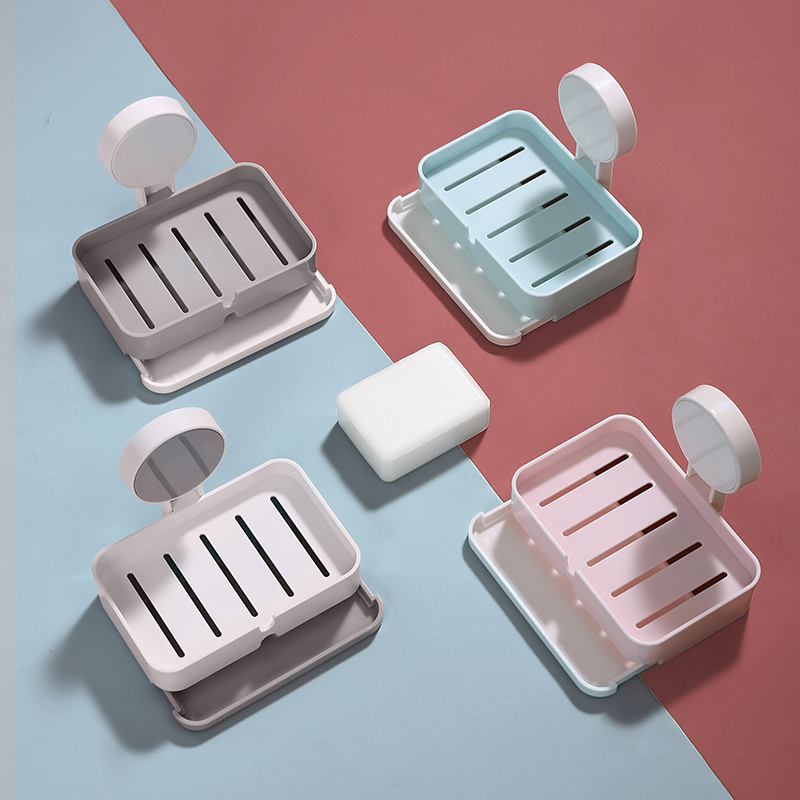 Saboneteira dupla montada na parede