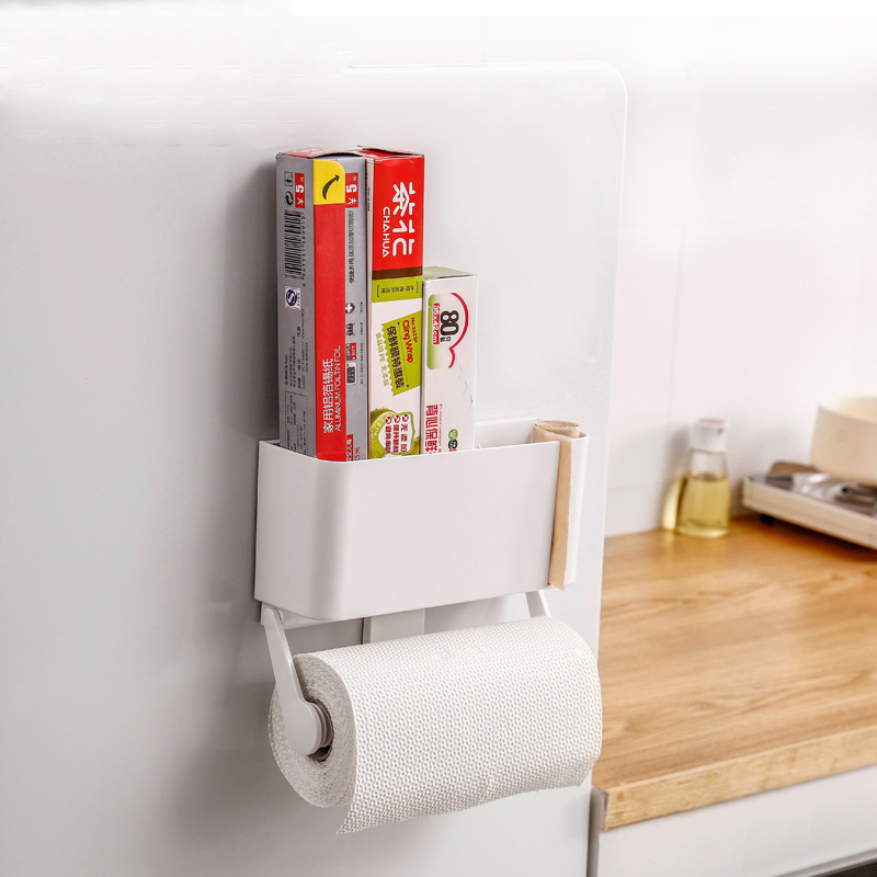 Rack de armazenamento magnético com suporte para lenços