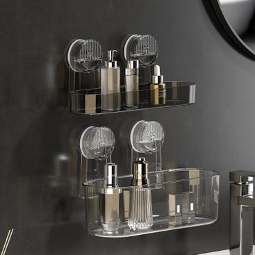 Suprimentos de banheiro para moldagem por injeção de ventosa forte acrílica, uso diverso, suspensão removível, secagem, rack de chuveiro de drenagem, rack de armazenamento