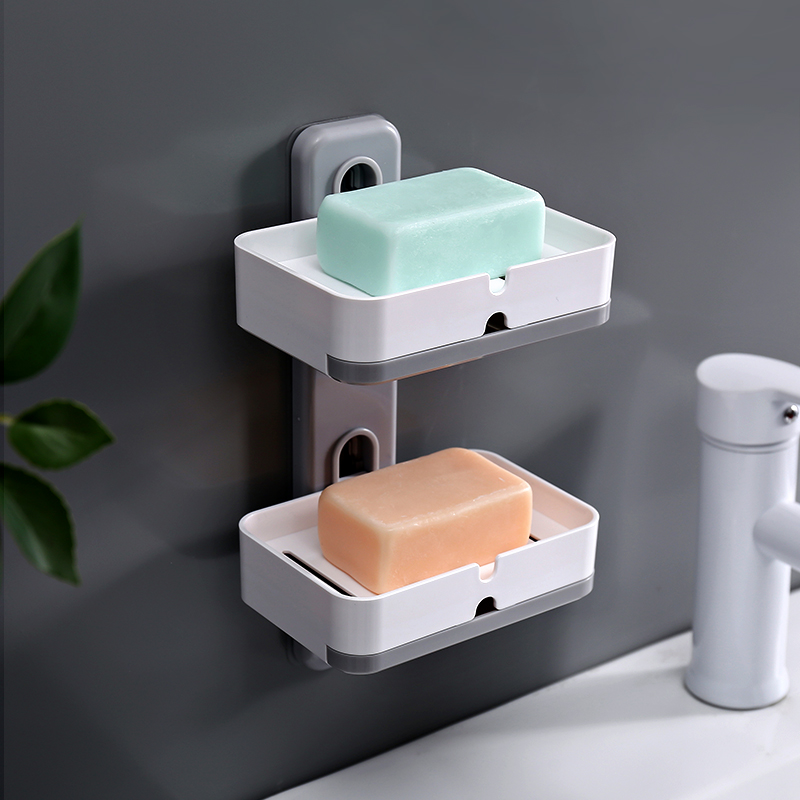 Saboneteira dupla montada na parede