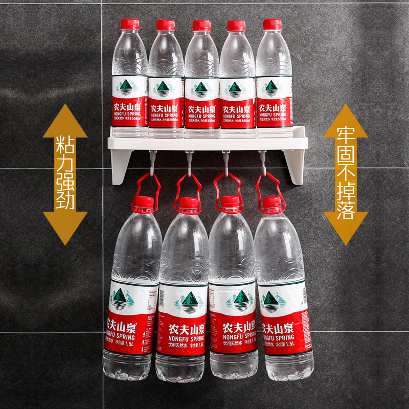 Rack de armazenamento montado na parede com ganchos