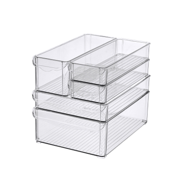 Recipiente de geladeira empilhável