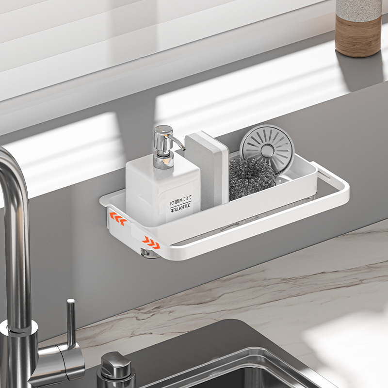 Rack de armazenamento montado na parede com bandeja de drenagem