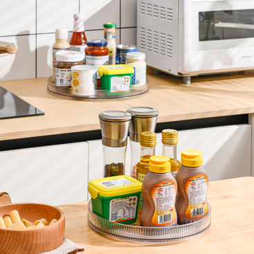 Caixa de armazenamento rotativa multifuncional de 360 ​​graus, prateleira giratória, bandeja de armazenamento de garrafa de tempero cosmético